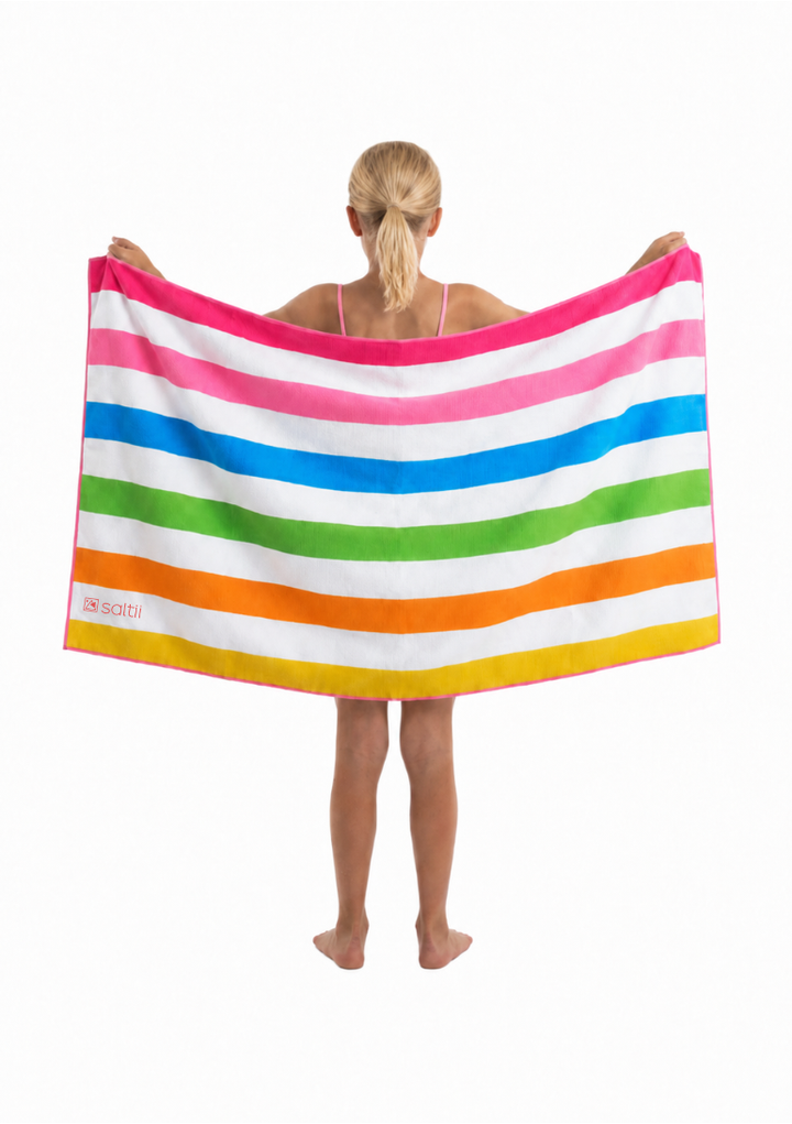 Rainbow Girls Waffle Towel